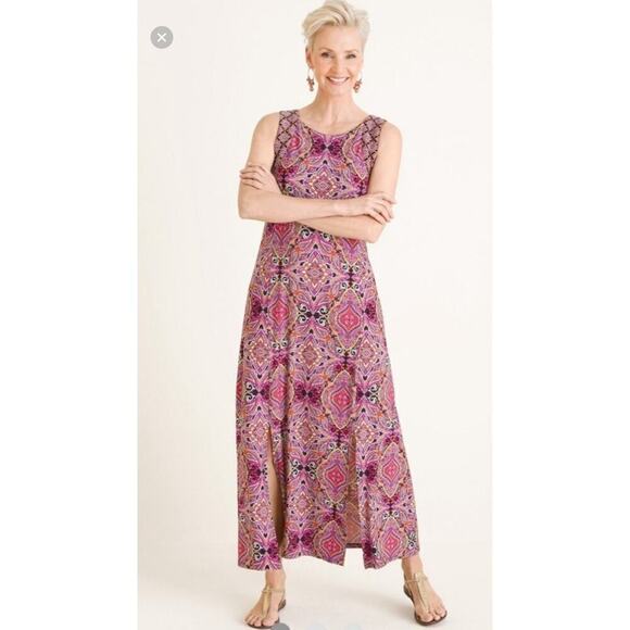 Chicos Dresses & Skirts - NWT Chico’s Multicolor Tile Maxi Dress